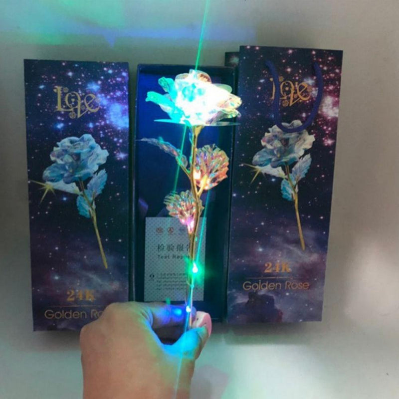 Colorful Artificial LED Light Flower Galaxy Plastic Luminous Rose Unique Presents Valentines Day Thanksgiving Mothers Day Girls Birthday, Best Gifts for Her for Girlfriend Wife Women