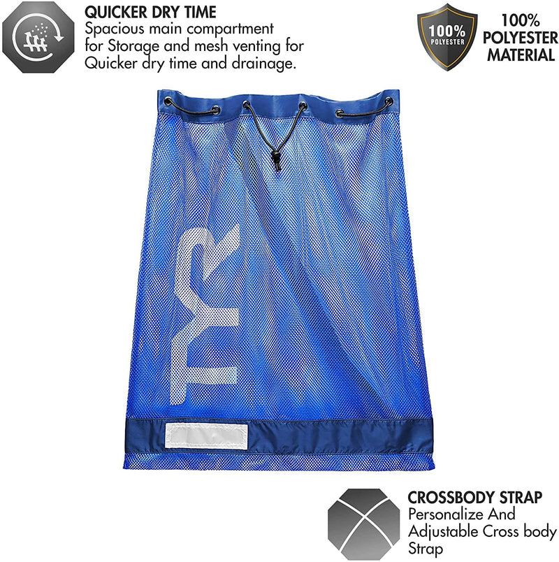 TYR Mesh Equipment Bag (Blue/Yellow) Sporting Goods > Outdoor Recreation > Boating & Water Sports > Swimming TYR   
