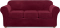 Sofa Covers for 3 Cushion Couch Velvet Sofa Cover for 3 Cushion Couch Slipcover Stretch 4 Piece Couch Cover for Sofa Slipcover Furniture Covers for Couches and Sofas Furniture Protector (Brown) Home & Garden > Decor > Chair & Sofa Cushions NORTHERN BROTHERS Burgundy Large 