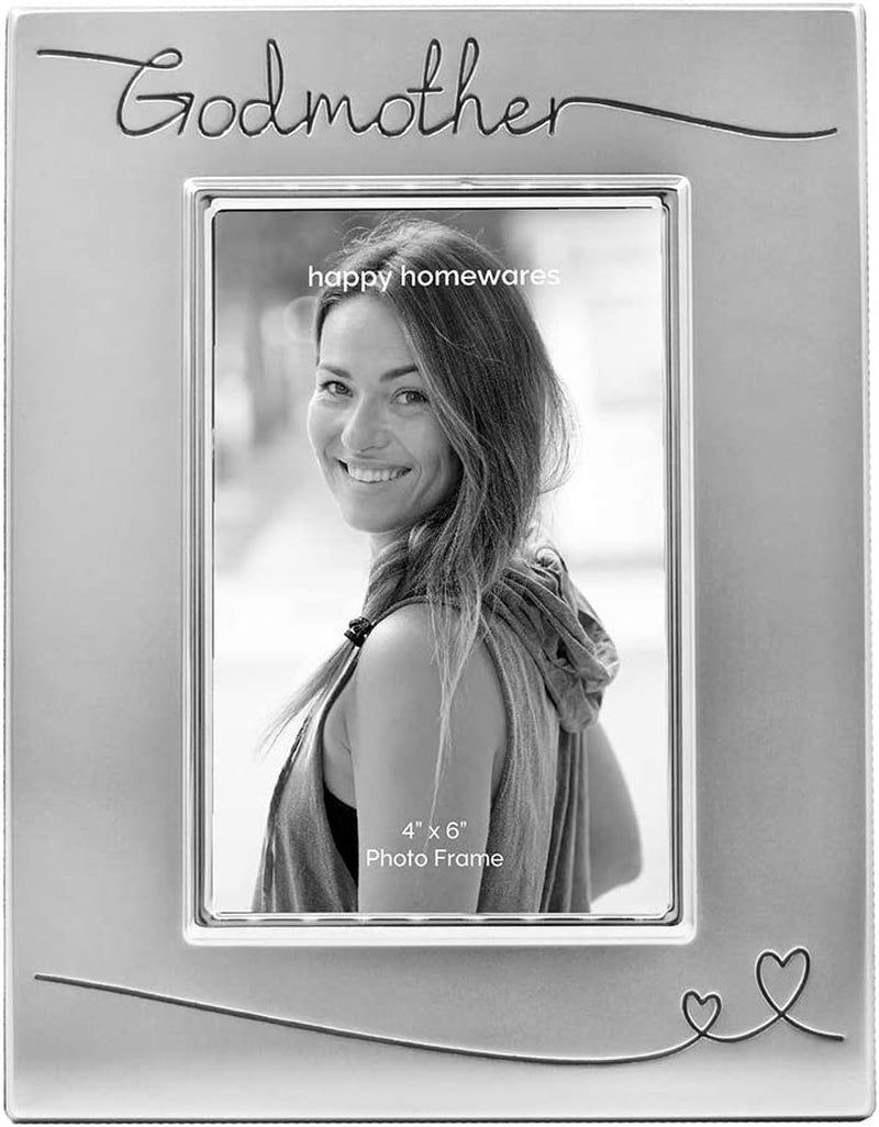 Haysom Interiors Beautiful Two Tone Silver Plated Grandson 4" X 6" Picture Frame with Black Velvet | Unique and Thoughtful Gift Idea Home & Garden > Decor > Picture Frames Haysom Interiors Godmother  