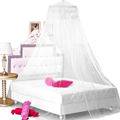 Bcbyou Pink Princess Bed Canopy Netting Mosquito Net round Lace Dome for Twin Full and Queen Size Beds Crib with Jumbo Swag Hook Sporting Goods > Outdoor Recreation > Camping & Hiking > Mosquito Nets & Insect Screens BCBYou White  