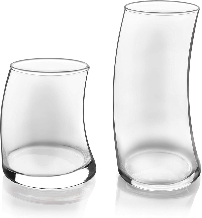 Libbey Swerve 16-Piece Tumbler and Rocks Glass Set Home & Garden > Kitchen & Dining > Tableware > Drinkware Libbey   