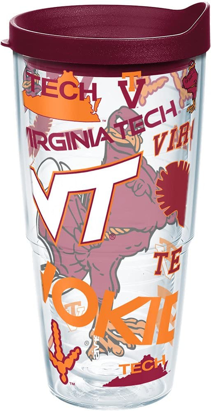 Tervis Virginia Tech University Hokies Made in USA Double Walled Insulated Tumbler, 1 Count (Pack of 1), Maroon Home & Garden > Kitchen & Dining > Tableware > Drinkware Tervis Maroon 24 oz 