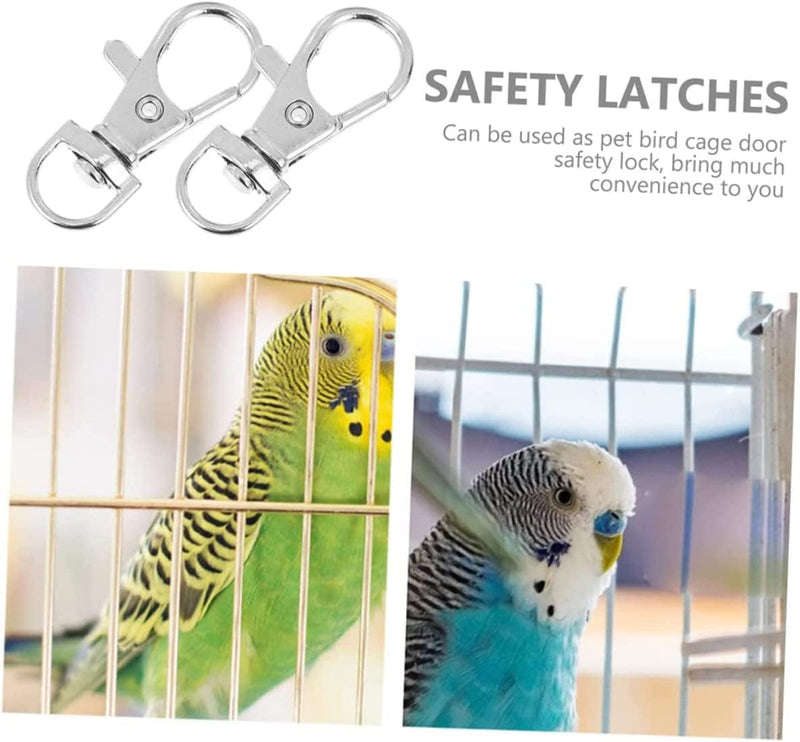 BCOATH 40Pcs Wear-Resistant Accessory Birds Claw Buckle Hook Small Pet Purse Cage Snap Keychain Clasps Locks Convenient for Crafting Bird Metal Clip Escape Card Swivel Replaceable Clasp Animals & Pet Supplies > Pet Supplies > Bird Supplies > Bird Cages & Stands BCOATH   