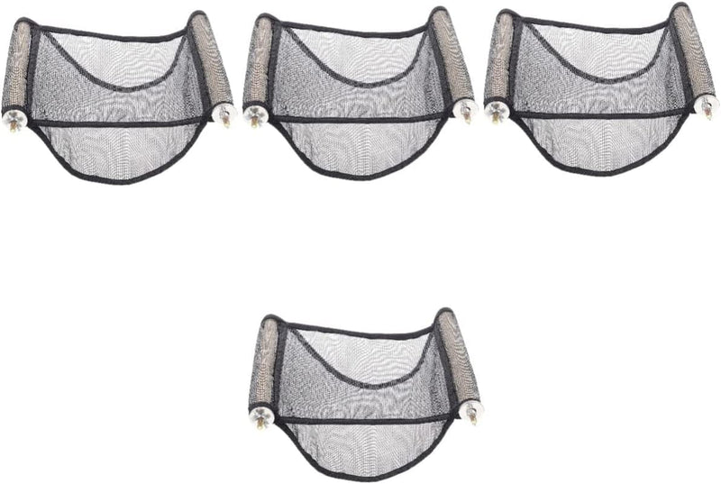 BCOATH 4Pcs Hamster Cage Accessory Sleeping Nylon Pet Nest Breathable Sugar Puppy Hammock for Ferret Tier Bed Cat Guinea Playing Home Parrot Accessories Glider Small Hanging Mesh Rat Animals & Pet Supplies > Pet Supplies > Bird Supplies > Bird Cages & Stands BCOATH Blackx4pcs 23X20X9CMx4pcs 