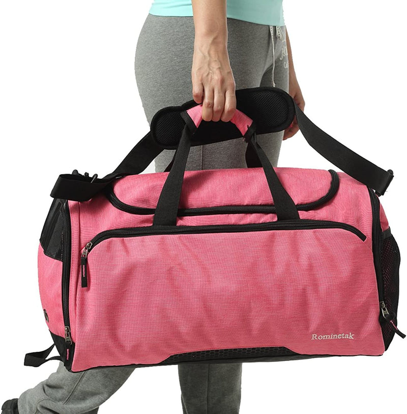 Rominetak Gym Bag Sports Travel Duffel Bag for Men and Women with Shoes Compartment