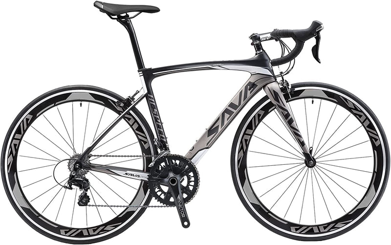 SAVADECK Carbon Road Bike, Windwar5.0 Carbon Fiber Frame 700C Racing Bicycle with Shimano 105 22 Speed Groupset Ultra-Light Bicycle Sporting Goods > Outdoor Recreation > Cycling > Bicycles SAVADECK Glossy Grey 44cm 