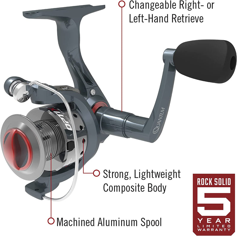 Quantum Optix Spinning Fishing Reel, 4 Bearings (3 + Clutch), Anti-Reverse with Smooth, Precisely-Aligned Gears, Clam Packaging Sporting Goods > Outdoor Recreation > Fishing > Fishing Reels Zebco   