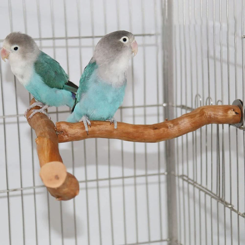 LUOZZY Bird Perches Wood T Shape Bird Toys Parrot Perch Parakeet Stand Platform for Bird Cage Paw Grinding Bird Perch Branches Animals & Pet Supplies > Pet Supplies > Bird Supplies LUOZZY   