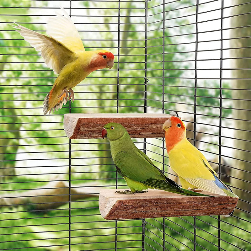 Ipetboom Bird Wooden Perches Platform, 7 Pcs Natural Wood Bird Perch Parrot Cage Perch Wooden Parrot Stand Parrot Stand Branch Animals & Pet Supplies > Pet Supplies > Bird Supplies Ipetboom   