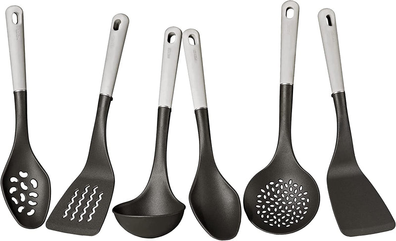 Meyer Everyday Nylon Tools / Cooking Utensils Set, 6 Piece, Black with Gray Handles Home & Garden > Kitchen & Dining > Kitchen Tools & Utensils Meyer Corporation 6-Piece  