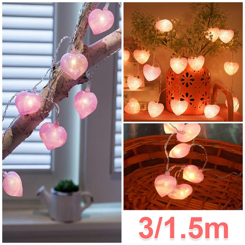 Harupink String Lights 10 Ft Red 20 Leds Clear Heart Shaped Twinkle Fairy Lights Battery Operated for Wedding Party Valentine'S Day Mother'S Day Decor Home & Garden > Decor > Seasonal & Holiday Decorations Harupink 1.5M  