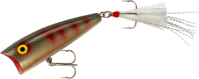Rebel Lures Pop-R Topwater Popper Fishing Lure Sporting Goods > Outdoor Recreation > Fishing > Fishing Tackle > Fishing Baits & Lures Pradco Outdoor Brands Green Perch Pro Pop-r Plus (1/4 Oz) 