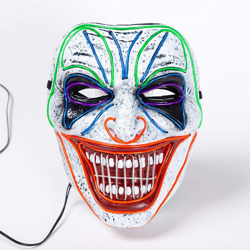 Spooktacular Creations Halloween Led Mask Clown Mask with 3 Lighting for Halloween Costume Party Supplies Apparel & Accessories > Costumes & Accessories > Masks Spooktacular Creations   