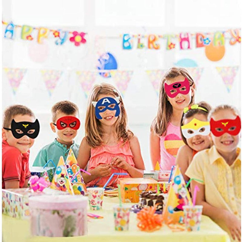 Superhero Mask Set Superhero Party Favors for Kids 35 Pcs Birthday Party Favors Decorations, Children Masquerade Avengers Super Heroes Cosplay Supplies Apparel & Accessories > Costumes & Accessories > Masks Tensun   