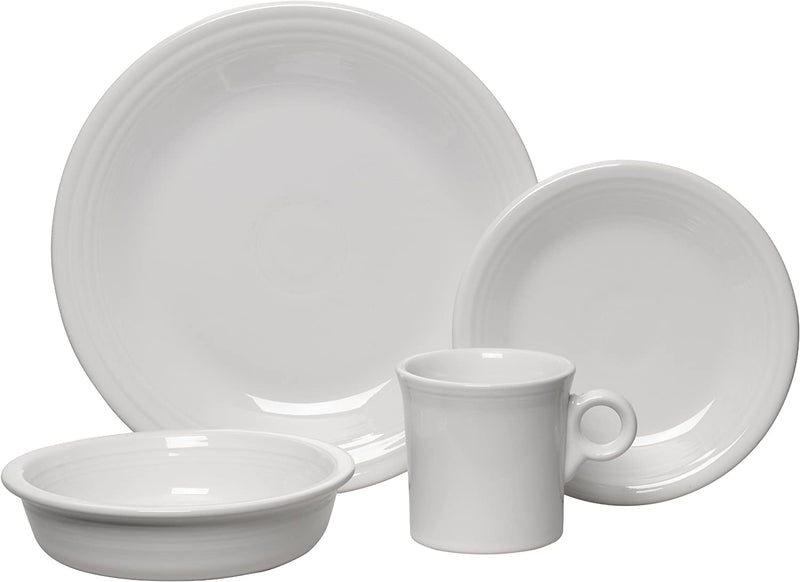 Fiesta 4-Piece Dinnerware Place Setting, Ivory Home & Garden > Kitchen & Dining > Tableware > Dinnerware Fiesta White  