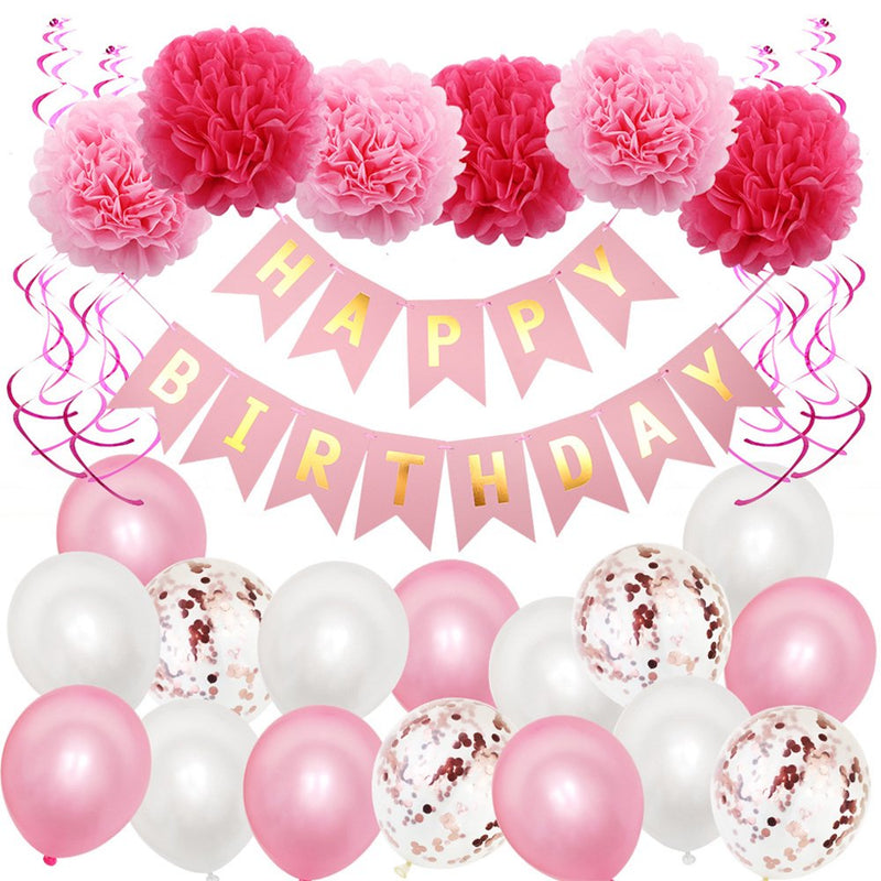 Rose Gold Wedding Birthday Party Balloons Happy Birthday Letter Foil Balloon Baby Shower Anniversary Event Party Decor Supplies Pink Arts & Entertainment > Party & Celebration > Party Supplies Linyer   