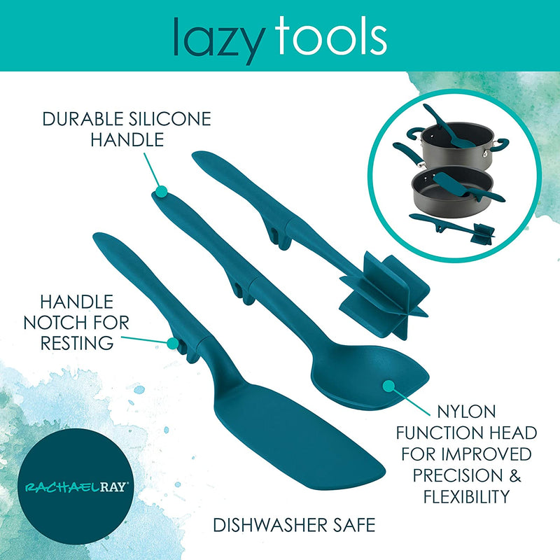 Rachael Ray Tools and Gadgets Lazy Crush & Chop, Flexi Turner, and Scraping Spoon Set / Cooking Utensils - 3 Piece, Teal Blue Home & Garden > Kitchen & Dining > Kitchen Tools & Utensils Rachael Ray   