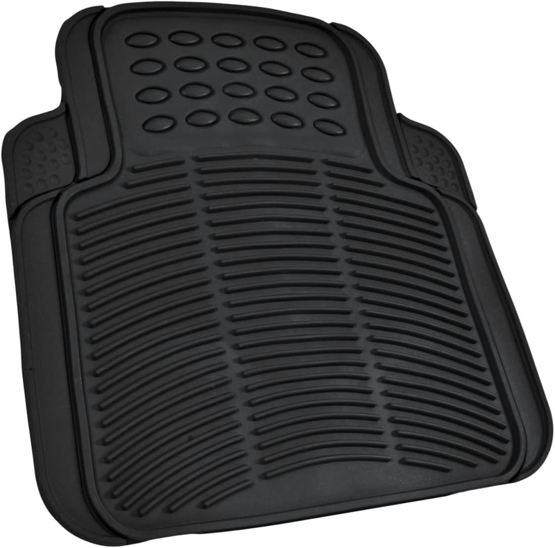 BDK All Weather Rubber Floor Mats for Car SUV & Truck - 4 Pieces Set (Front & Rear), Trimmable, Heavy Duty Protection (Black) (MT-654-BK_aces) Vehicles & Parts > Vehicle Parts & Accessories > Motor Vehicle Parts > Motor Vehicle Seating BDK   