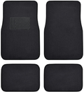 BDK MT-100-BK Classic Carpet Floor Mats for Car & Auto - Universal Fit -Front & Rear with Heelpad (Black)