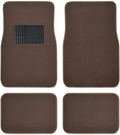 BDK MT-100-BK Classic Carpet Floor Mats for Car & Auto - Universal Fit -Front & Rear with Heelpad (Black)