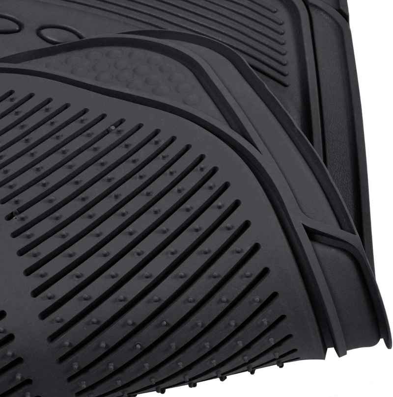BDK Original ProLiner 3 Piece Heavy Duty Front & Rear Rubber Floor Mats for Car SUV Van & Truck, Black – All Weather Floor Protection with Universal Fit Design Vehicles & Parts > Vehicle Parts & Accessories > Motor Vehicle Parts > Motor Vehicle Seating BDK   