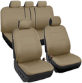BDK PolyPro Car Seat Covers Full Set in Solid Beige – Front and Rear Split Bench Protection, Easy to Install, Universal Fit for Auto Truck Van SUV Vehicles & Parts > Vehicle Parts & Accessories > Motor Vehicle Parts > Motor Vehicle Seating BDK Solid Beige  