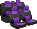 BDK PolyPro Car Seat Covers Full Set in Solid Beige – Front and Rear Split Bench Protection, Easy to Install, Universal Fit for Auto Truck Van SUV Vehicles & Parts > Vehicle Parts & Accessories > Motor Vehicle Parts > Motor Vehicle Seating BDK Purple  