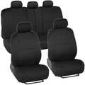 BDK PolyPro Car Seat Covers Full Set in Solid Beige – Front and Rear Split Bench Protection, Easy to Install, Universal Fit for Auto Truck Van SUV Vehicles & Parts > Vehicle Parts & Accessories > Motor Vehicle Parts > Motor Vehicle Seating BDK Solid Black  