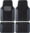 BDK Red Carpet Car Floor Mats – Two-Tone Faux Leather Automotive Floor Mats, Included Anti-Slip Features and Built-in Heel Pad, Stylish Floor Mats for Cars Truck Van SUV Vehicles & Parts > Vehicle Parts & Accessories > Motor Vehicle Parts > Motor Vehicle Seating BDK Gray  
