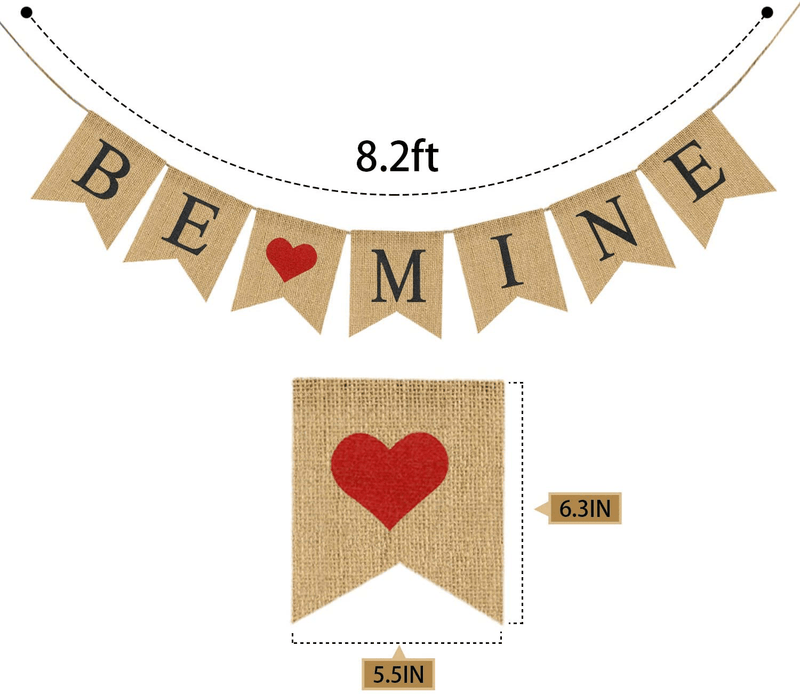 BE Mine Burlap Banner | Valentine'S Day Decorations | Valentine'S Day Banner | Be Mine Bunting Garland | Valentines Photo Props | Valentines Decor