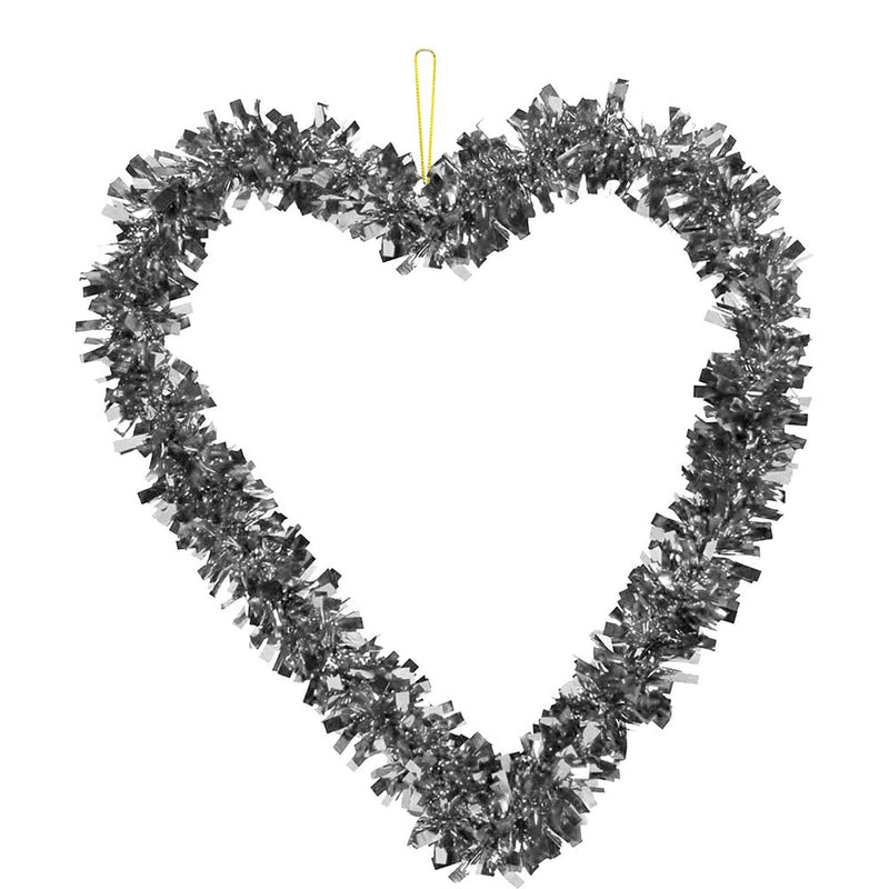 Forestyashe Home Decor Valentine'S Day Love Heart Shape Garland Wall Hanging Decoration Party Pendant Gold Plastic Home & Garden > Decor > Seasonal & Holiday Decorations WOCLEILIY One Size Silver 