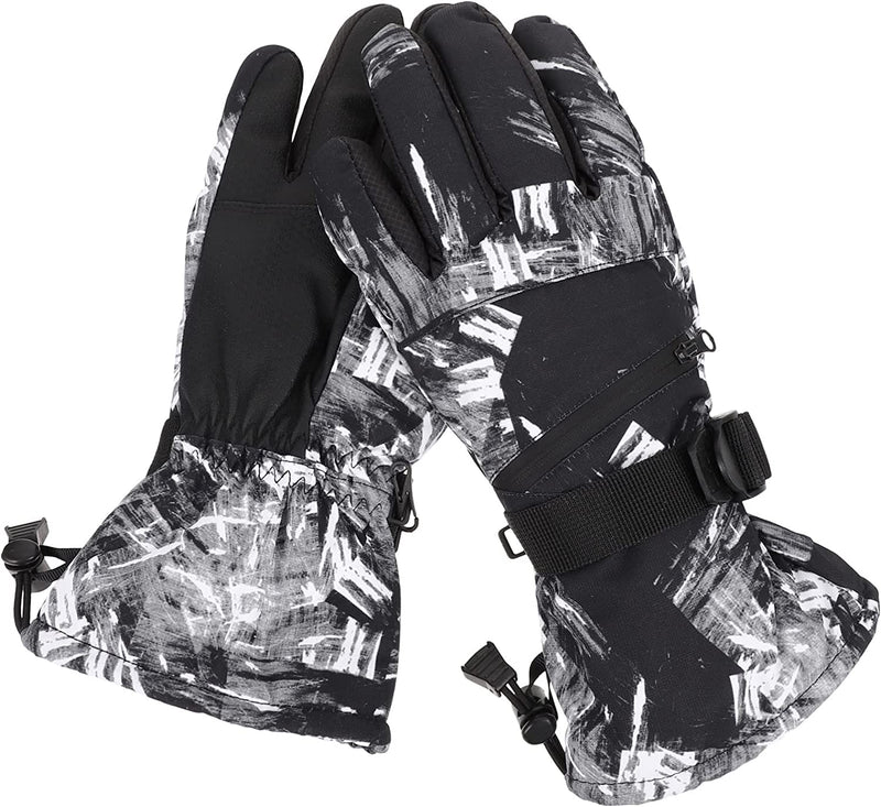 HEALLILY 1Pair Winter Skiing Gloves with Wrist Leashes Waterproof Winter Glove Gifts Winter Motorcycle Mitts for Men and Women Skiing Outdoor Work Red M Sporting Goods > Outdoor Recreation > Boating & Water Sports > Swimming > Swim Gloves HEALLILY   