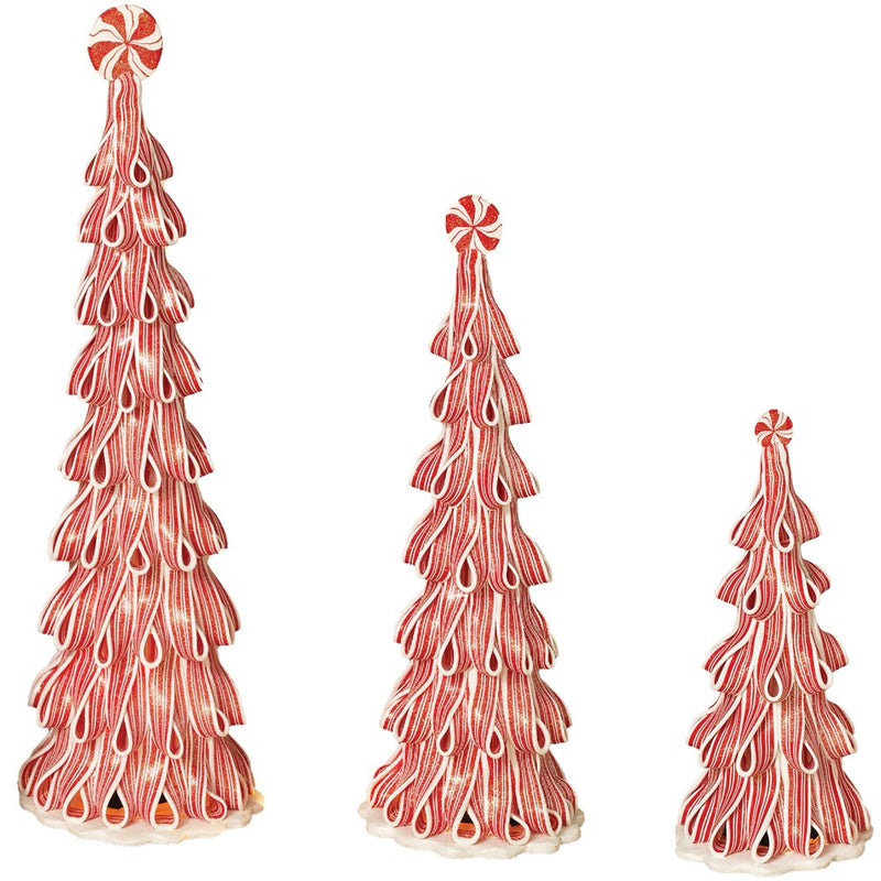 Light up Christmas Gum Candy Peppermint Ribbon Candy Cane Tree Decoration Set Home & Garden > Decor > Seasonal & Holiday Decorations& Garden > Decor > Seasonal & Holiday Decorations GIL   