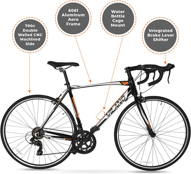 Vilano Shadow 3.0 Road Bike with Integrated Shifters Sporting Goods > Outdoor Recreation > Cycling > Bicycles Vilano   