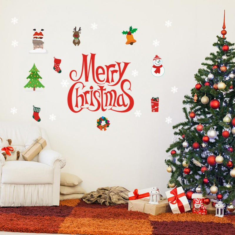 Merry Christmas PVC Decorative Stickers Garage Door Decoration Sticker Wall Refrigerator Decoration Stickers Xmas Holiday Party Decor Supplies Home & Garden > Decor > Seasonal & Holiday Decorations& Garden > Decor > Seasonal & Holiday Decorations Avail S D1 