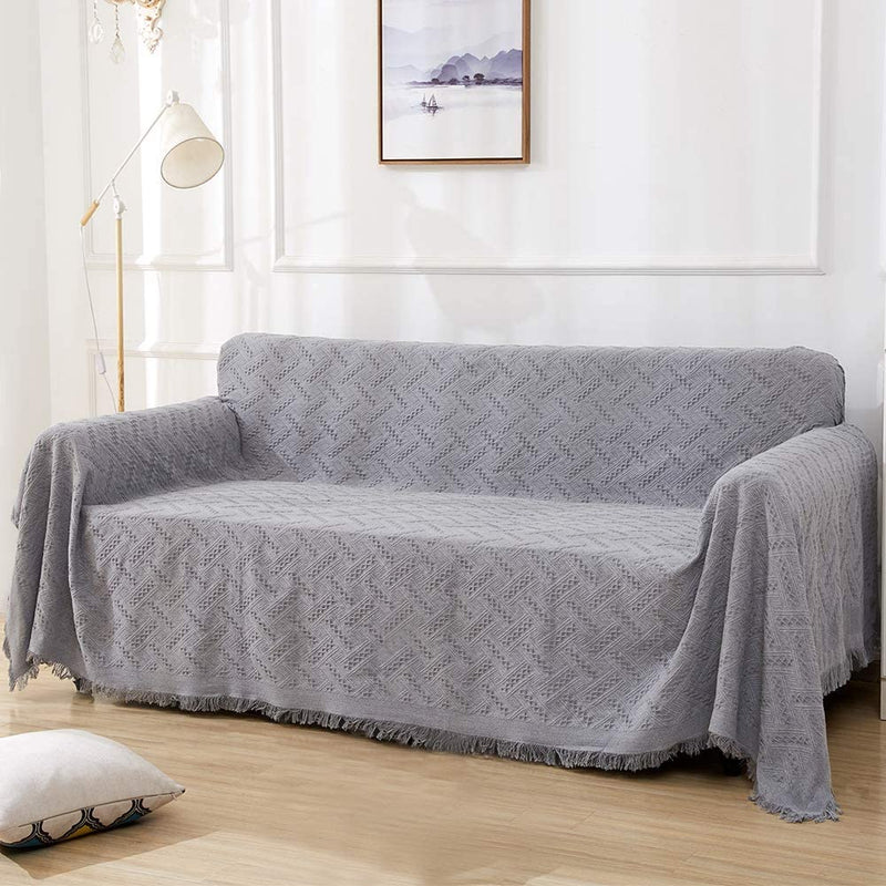 ROSE HOME FASHION Geometrical Sofa Cover, Couch Cover, Couch Covers for 3 Cushion Couch, Sectional Couch Covers, Sofa Covers for Living Room, Couch Covers for Dogs, Couch Protector(Large:Dark Grey) Home & Garden > Decor > Chair & Sofa Cushions Rose Home Fashion Light Grey Small 