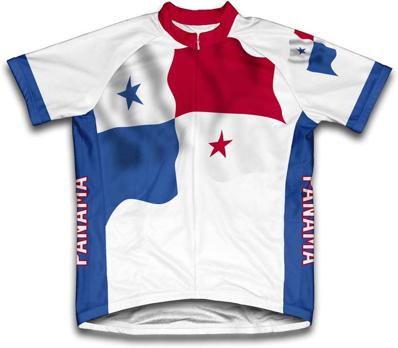 Scudopro Panama Flag Short Sleeve Cycling Jersey for Men Sporting Goods > Outdoor Recreation > Cycling > Cycling Apparel & Accessories Scudo Sports Wear XX-Large  