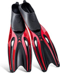 Wuxp Swimming Fins Adult Snorkel Foot Carbon Diving Fins Beginner Water Sports Equipment Portable Scuba Diving Flippers Adjustable Snorkel Fins for Snorkeling, Swimming A Sporting Goods > Outdoor Recreation > Boating & Water Sports > Swimming wuxp Black and red Large 