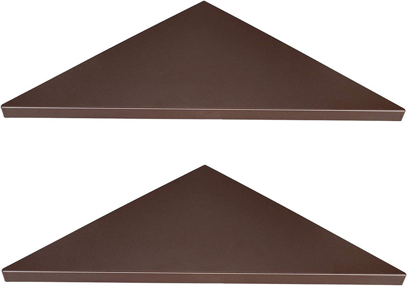 Evron Corner Mounting Shelf,Easy to Install Wall Corner Shelf,Set of 2 (Black Aluminum Shelves with Bendable Point) Furniture > Shelving > Wall Shelves & Ledges Evron Brown Frosting Pattern Right-angled  
