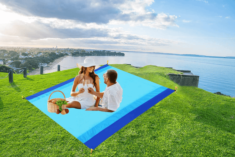 Beach Blanket, Beach Mat Outdoor Picnic Blanket Compact for 4-7 Persons Water Proof and Quick Drying Beach Mat Mady by Premium Nylon Pocket Picnic Sheet for Outdoor Travel ( 78" X 81") Home & Garden > Lawn & Garden > Outdoor Living > Outdoor Blankets > Picnic Blankets Golden Store-US   