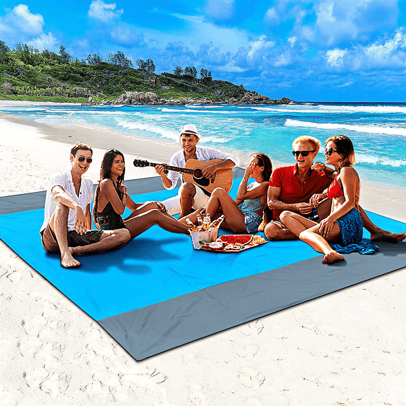 Beach Blanket, Picnic Blankets Sand Free 79''×83'' Oversized Beach Mat for 4-7 Adults, Lightweight Outdoor Blanket for Travel, Camping, Hiking (83''×79'') Home & Garden > Lawn & Garden > Outdoor Living > Outdoor Blankets > Picnic Blankets ANTOBAG Default Title  