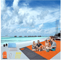 Beach Blanket,Picnic Blankets Waterproof Sandproof, Beach mat, Oversized Waterproof Blanket 79''×83'' for 4-6 Persons , Picnic Blanket, Sand Proof Beach Blanket for Travel Orange
