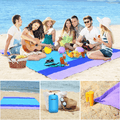 Beach Blanket Sandfree and Waterproof, Extra Large Oversized 10'X9' Outdoor Family Beach Mat for 7 Adults, Soft Quick Drying Picnic Blanket for Travel, Camping, Festival - Come with 4 Stakes and Pouch Home & Garden > Lawn & Garden > Outdoor Living > Outdoor Blankets > Picnic Blankets Freeasy Light Blue  