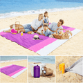 Beach Blanket Sandfree and Waterproof, Extra Large Oversized 10'X9' Outdoor Family Beach Mat for 7 Adults, Soft Quick Drying Picnic Blanket for Travel, Camping, Festival - Come with 4 Stakes and Pouch Home & Garden > Lawn & Garden > Outdoor Living > Outdoor Blankets > Picnic Blankets Freeasy Purple  