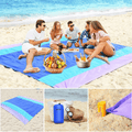 Beach Blanket Sandfree and Waterproof, Extra Large Oversized 10'X9' Outdoor Family Beach Mat for 7 Adults, Soft Quick Drying Picnic Blanket for Travel, Camping, Festival - Come with 4 Stakes and Pouch Home & Garden > Lawn & Garden > Outdoor Living > Outdoor Blankets > Picnic Blankets Freeasy Dark Blue  