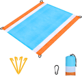 Beach Blanket Sandproof, Oversized Beach Mat 80" X 82" Suitable for 4-7 Adults, Waterproof Lightweight Picnic Mat for Travel, Camping, Hiking Home & Garden > Lawn & Garden > Outdoor Living > Outdoor Blankets > Picnic Blankets Uneam Blue-white-orange 80" X 82" 