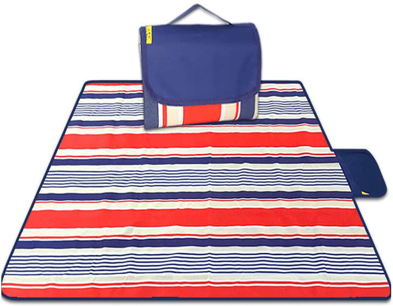 Beach Blanket Waterproof Sandproof,Beach Mat Sand Free Waterproof,59 '' X 79 '' Picnic Blanket 4-7 Adults, Picnic Mat Foldable and Machine Washable for Travel Sand-Proof Mat/Family Party/Camping (Red) Home & Garden > Lawn & Garden > Outdoor Living > Outdoor Blankets > Picnic Blankets LULI   