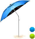 Beach Umbrella UPF50+,Umbrella with Sand Anchor & Tilt Aluminum Pole, Portable Beach Umbrella with Carry Bag for Beach Patio Garden Outdoor  BESROY Sky Blue Standard  