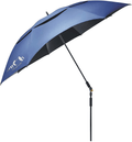 Beach Umbrella UPF50+,Umbrella with Sand Anchor & Tilt Aluminum Pole, Portable Beach Umbrella with Carry Bag for Beach Patio Garden Outdoor  BESROY Dark Blue  